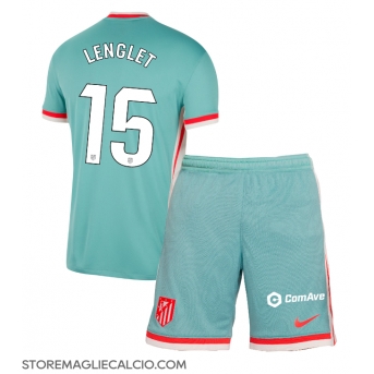 Atletico Madrid Clement Lenglet #15 Maglia Gara Trasferta Repliche 2024-25 Bambino Maniche Corte